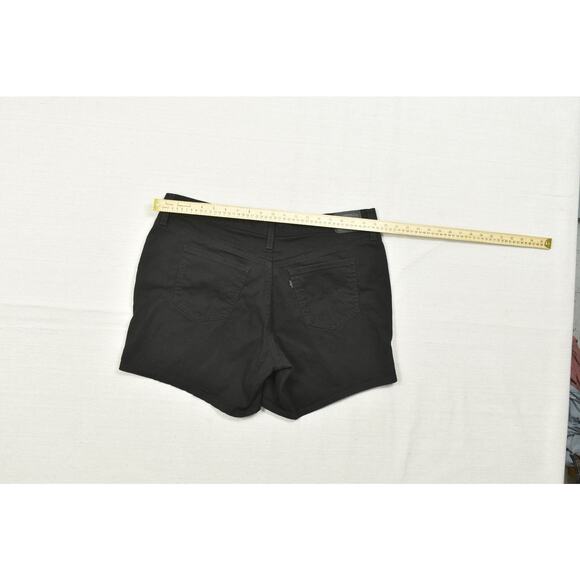 Levi's Mid Length Black Denim Shorts Regular Size 34 Mid Length Shorts Cotton - Picture 4 of 8